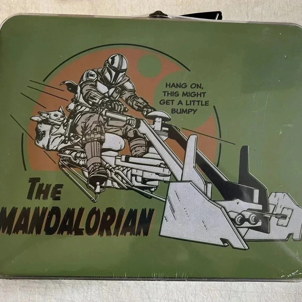 NEW Star Wars The Mandalorian Tin Tote Lunch Box & Gift Set SEALED